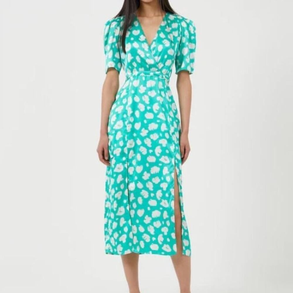 French Connection  Front Slit Dress
Peacock Green💕